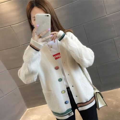 Autumn Winter Style Women knitted Cardigan Crop Tops Lady Casual Long Sleeve Knitted Outwear Cardigan Sweater ZZ1043