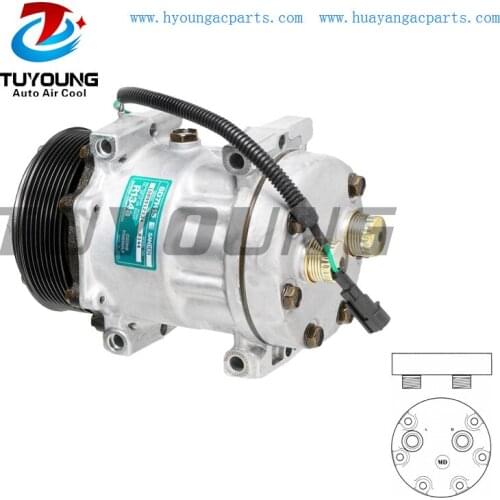 Sanden 7H15 8144 Truck vehicle air conditioning compressor PN# 8500795 4894306 71440477 8PK 123MM 24V ORing HOR