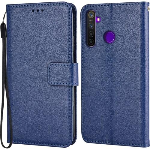 Leather Wallet Case for On Realme 5 Pro Flip Case 5 Pro Q Capa Phone Bag for Realme Q Cover Card Slot Funda