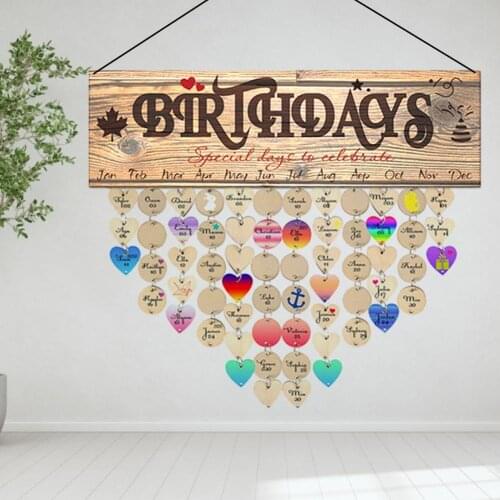1 Set Hot Wooden Plaque Sign Plaque Eco-friendly Waterproof Wood Hanging Room Calendar Sign Plate Kit Decoration Accessories