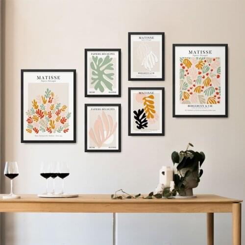 Henri Matisse Abstract Coral Leaf Plant Nordic Posters And Prints Modern Wall Art Canvas Painting Decor Pictures For Living Room