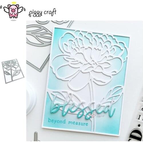 Piggy Craft metal cutting dies cut die mold Flowers card frame Scrapbook paper craft knife mould blade punch stencils dies