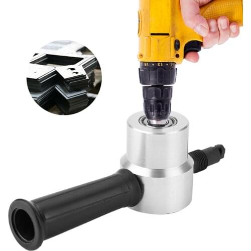 Metal Nibbler Cutter Double Head Sheet Nibbler Hole Saw Cutter Drill Attachment Plate Open Hole Drill For Cutting Iron Steel