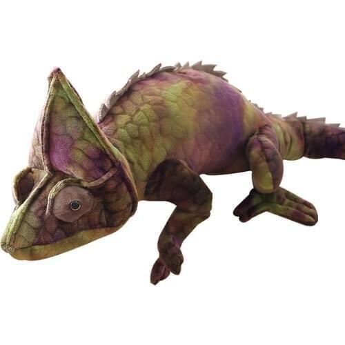 28inch Simulated Chameleon Animal Model Doll Plush Stuffed Toy Soft Flexible And Hugable Design With High-quality Plush Material