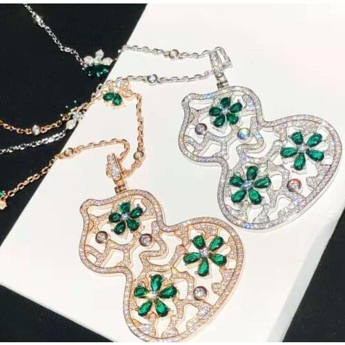 Top Quality Fashion Party Custom Jewelry For Women Colorful Crystal Necklace Luxcy Party Necklace Fine Custom Jewelry Neckalce