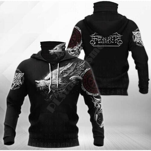 Viking Tattoo 3D Printed Hoodies Fashion Sweatshirt Women Men Casual Pullover Hoodie Mask Warm USA Size Drop Shipping 01