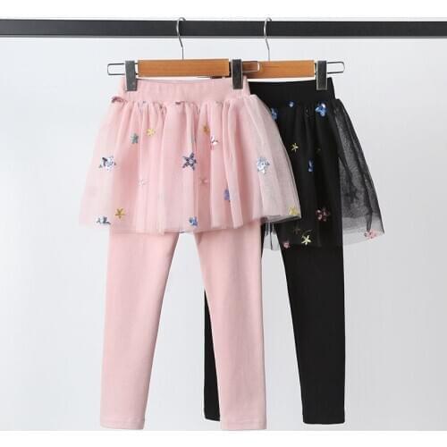 2020 new spring autumn Girls Kids mesh skirt Leggings casual pants comfortable cute baby Clothes Children Clothing