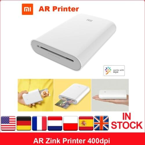 Xiaomi mijia AR Printer 400dpi Portable Photo Mini Pocket With DIY Share 500mAh picture printer pocket printer work with mijia