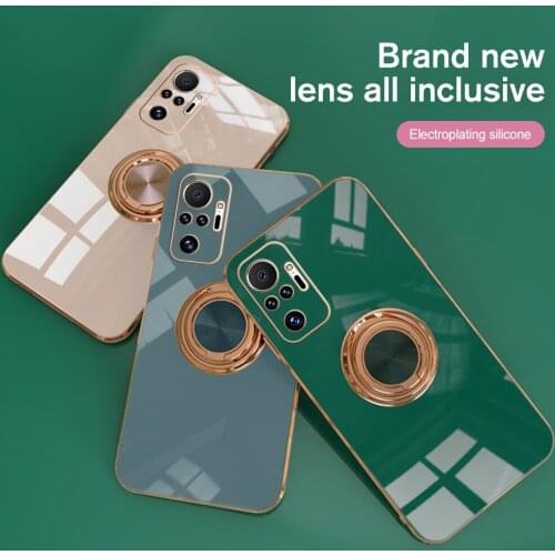 Camera Shockproof Plating Case For Xiaomi Mi 11 Lite Light On Xiomi 11i Mi11 i Pro Ultra Car Magnetic Holder Ring Silicone Cover