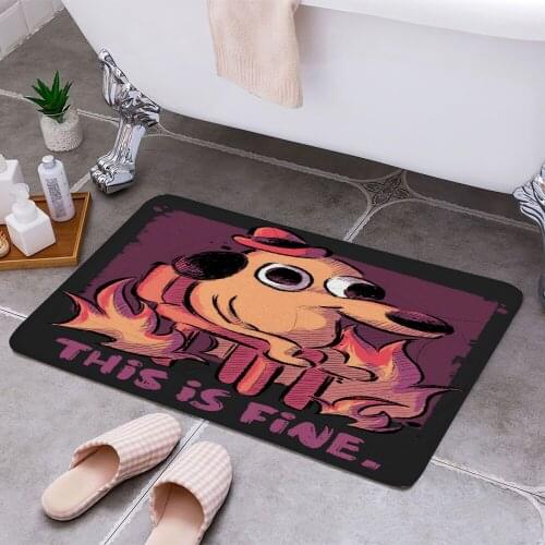 This is Fine 3D Print Doormats Rectangle Non-Slip DoorMat Bedroom Kitchen Entrance Print Door rugs Dropshipping