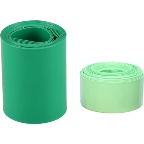 Retail 2Pcs Pvc Heat Shrink Tubing Wrap:1Pcs 10M 29.5Mm for 1 x 18650 Battery Light Green & 1Pcs 2M 50Mm Dark Green for 2 x 1865
