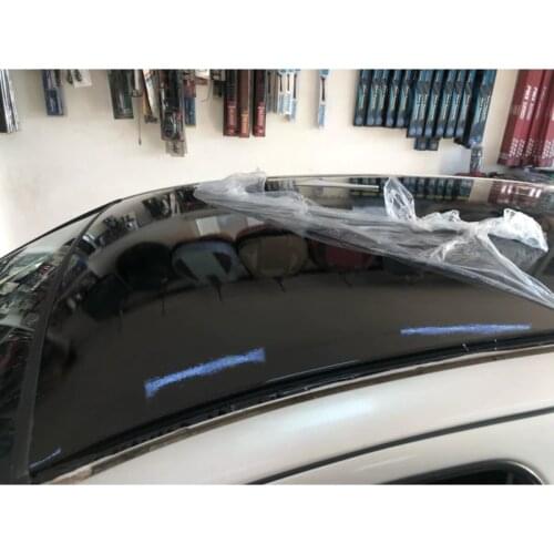 Glass Ceiling Film Bright Black (152 Cm X 1,5 M) Air Channel Piano Black