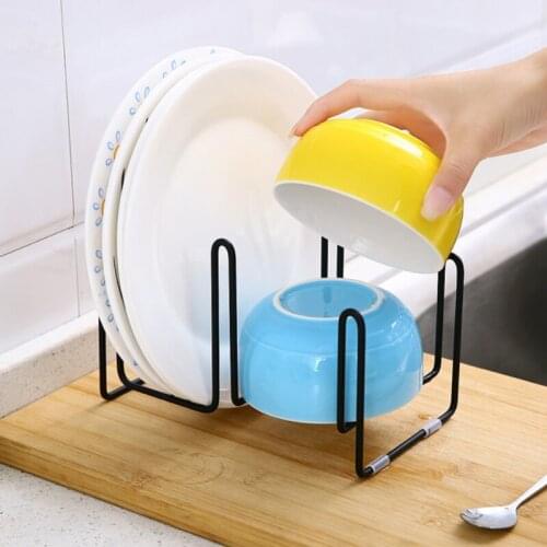 Black Dish Drainer Rack Sink Bowl Rack Storage Kitchen Rack Organizer Shelf Hot Plate Holder Lids For Pots Dish Drying Rack