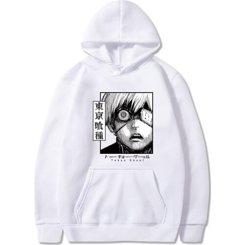 Tokyo Ghoul Hoodies Mens Hip Hop Hooded Manga Pullover 2021 Creative Graphic Long Sleeve Male