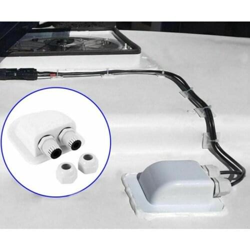 Caravan Roof Cable Solar Wire Junction Box Waterproof Car Solar Panel Camper Cable Entry Gland Box Motorhome Boat Hole RV Yacht