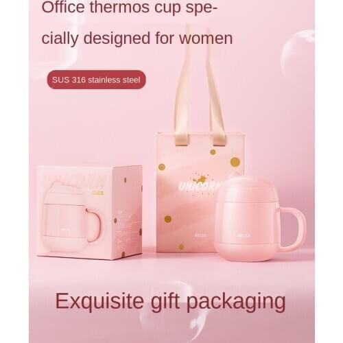 316 Stainless Steel Office Mark Vacuum Cup Womens Exquisite Coffee Cup Gift Water Cup with Handle