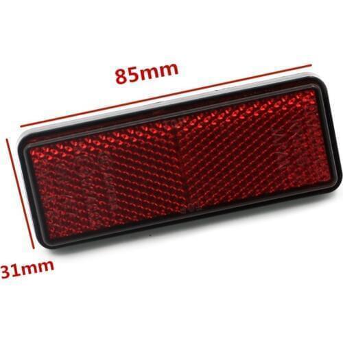 2 pcs ATV Rear Reflector For ATV Motorcycle Dirt Bike Scooter Quad Red Rectangle Reflective Plate