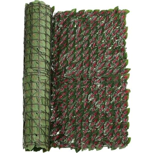 Protection Artificial Balcony Green Leaf Fence Leaf Privacy Screen Panels Rattan Plants Privacy Fence Garden Decoration