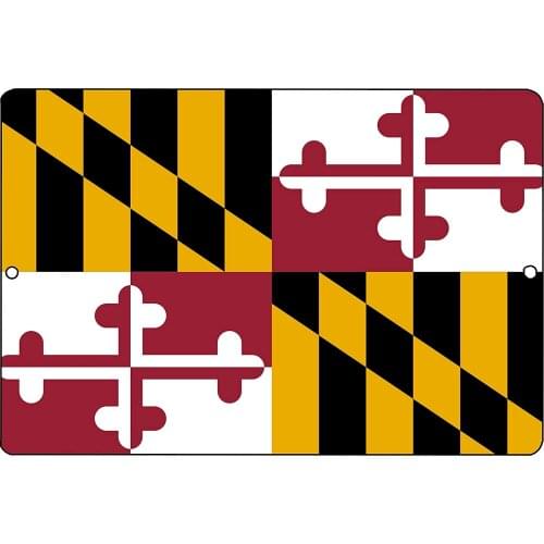 Tin Signs Maryland State Flag Metal Sign for Bedroom Cafe Home Bar Pub Coffee Beer Kitchen Bathroom Funny Wall Decor