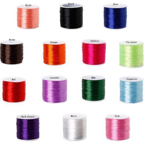 0.7mm Wire 50m Colorful Stretchy Elastic Cord Crystal String Wire For Jewelry Making Beading Bracelet Wire Fishing Thread Rope