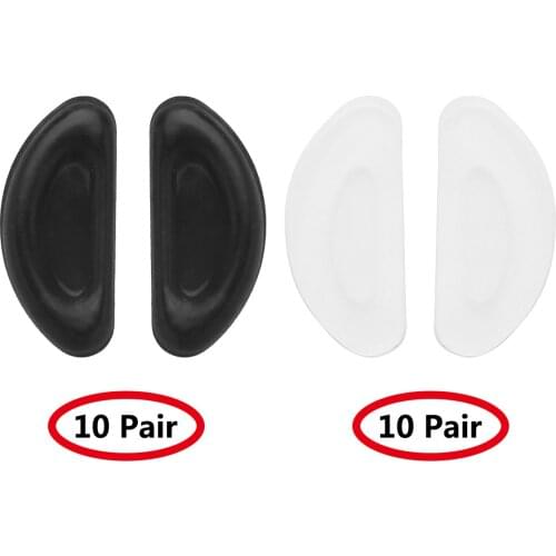 10 Pairs Adhesive Eyeglasses Nose Pads Silicone Anti-Slip Nose Mats Sunglasses Accessories Hypo-Allergenic Glasses Nosepads Set