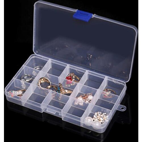 15 grid Detachable plastic color storage box Jewelry Fishing gear Toy building blocks parts desktop practical Sundry Case