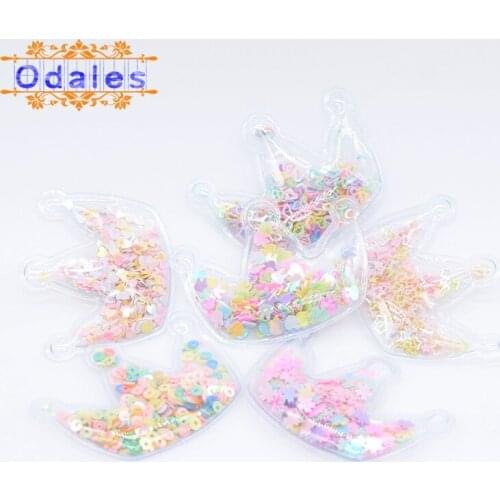 30Pcs/lot Multi Style Sequin Crown Patches DIY Craft Bow Clip Supply Headwear Accessories Baby Girls Hairwear Ornament Wholesale