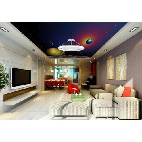 3d wallpaper High-end custom mural non-woven 3 d Dream beautiful planet dandelion ceiling murals 3d wall room murals wallpaper