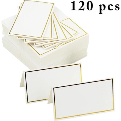 60/120 Pcs Place Cards For Wedding Party Decoration Name Seating Cards Greeting Invitations Cards Festival Party Accessories