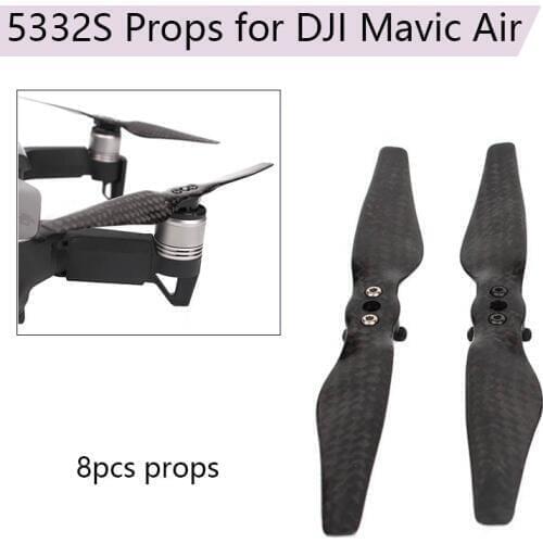 8PCS 5332S Carbon Fiber Propeller for DJI Mavic Air Camera Drone Durable Quick Release Replacement Props Blades Spare Parts