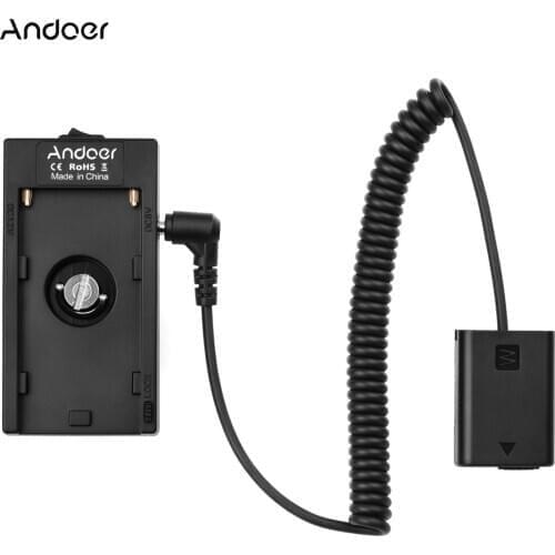 Andoer NP-F970 F750 Battery Plate Holder Adapter+FW50 Dummy Battery Coupler for Sony A7R/A7S/A7II/A7RII/A7SII/A6300/A6400/A6500