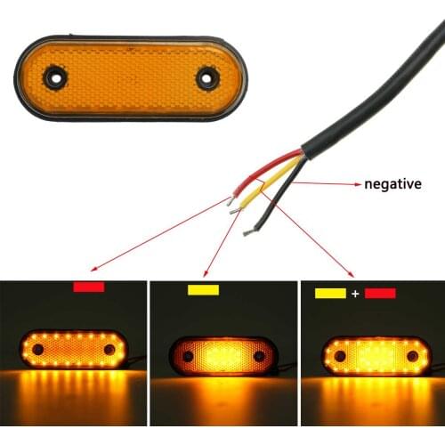 10PCS 12V 24V Side Marker Amber 30LED Side Light Truck Lamp Pickup Trucks Side Marker Lights For Trailer Bus Lorry Caravans