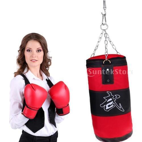 60cm Boxing Punching Bags MMA Training Sandbag Punch Tool Set for Kickboxing Practice/Fitness Exercise