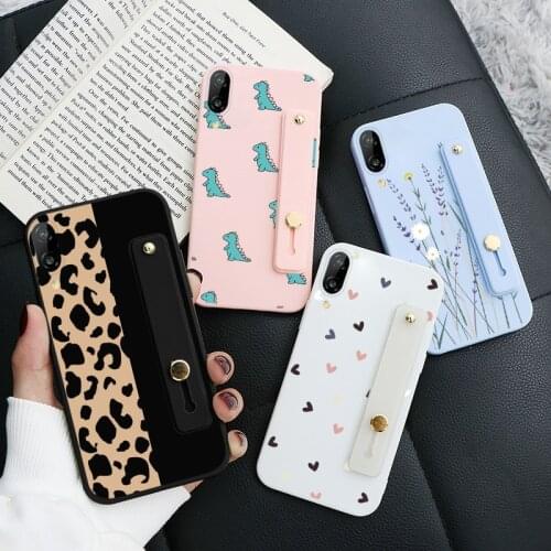 Wrist Strap Holder Case For Huawei P20 Pro Lite Dinosaur Fundas For Huawei P20Lite P20Pro Cute Butterfly Coque Cover Bumper Etui
