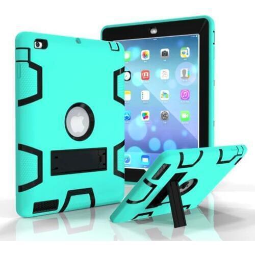 For IPad 2 3 4 Retina Drop resistance Hybrid Tablet Case For iPad mini 1/2/3 Armor Cover With Stand For iPad4 iPad3 iPad2