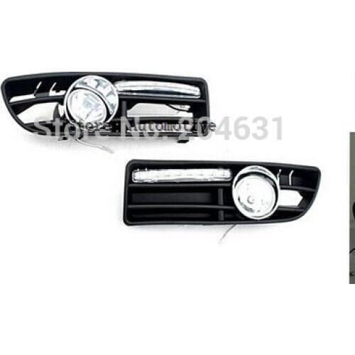 For VW for Volkswagen 1999-2004 Jetta Bora Mk4 LED light bulb fog light lamp + DRL daytime running light