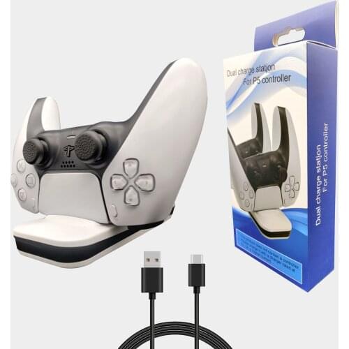 Dual Charger Dock Stand for PS5 Wireless Controller Type-C Charging Cradle Dock Station for Sony PlayingStation 5 Gamepad