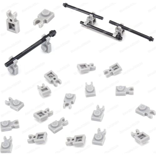 Plate 1x1 W.holder Building Block Accessories Creator Moc Military WW2 Technology City Assemble Model Child Toys Christmas Gifts