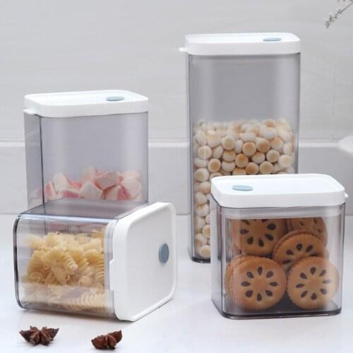 Snack Nut Noodle Storage Box Airtight Food Canister Multifunction Rectangular Sealed Tank for Kitchen Containers and Storage