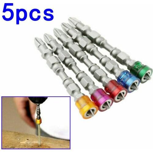 5pcs Magnetic Screwdriver PH2 S2 Alloy Steel Double-Headed Cross Drill Bit 65mm Electric Screwdriver Set Newly
