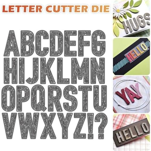 Metal Cutting Die A-Z Letter Question Mark Exclamation Mark Die Cut Embossing Die Scrapbook Album Festive Craft Stamps and Die