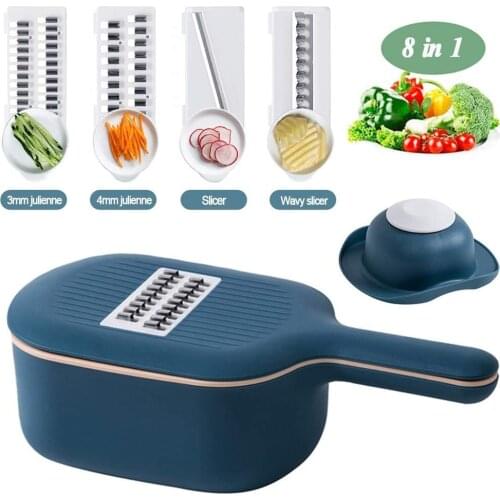 Multi-function Potato Carrot Cucumber Mandoline Slicer Cutter Grater Shredders with Strainer/Kitchen Fruit and Vegetable Tools