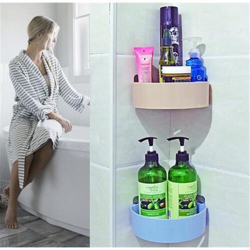 Punch Free Multifuntion Corner Drain Shelf Bathroom Storage Rack Container Organizer Kitchen Storage Holder Home Shelving Rack