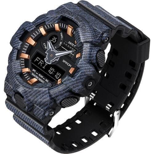 SANDA 700 Sports Mens Watches Top Brand Luxury Military Quartz Watch Men Waterproof S Shock Wristwatches relogio masculino 2020