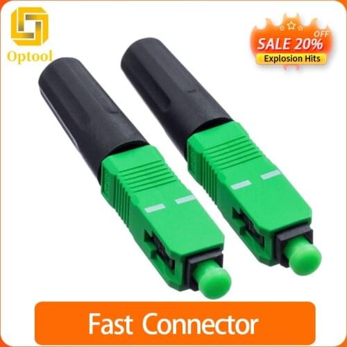 FTTH SC APC SM Single-Mode Optical Connector FTTH Tool Cold Connector Tool SC UPC Fiber Optic Fast Connector Free Shipping