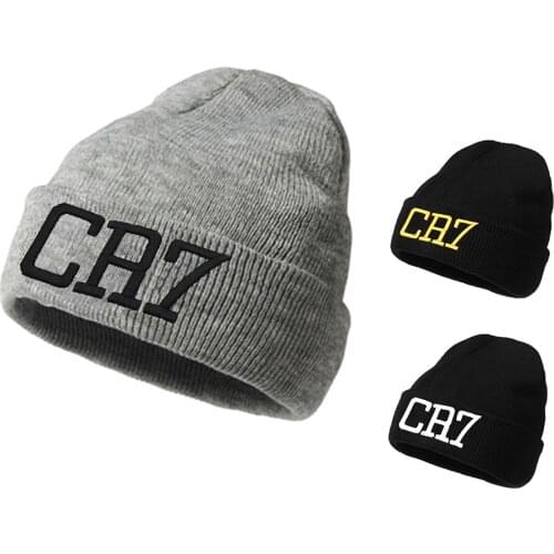 Autumn Outdoor Acrylic Keep Warm Windproof Base Soft Breathable Embroidery Knitted Skull Beanie Hat Unisex Cold Cap WInter