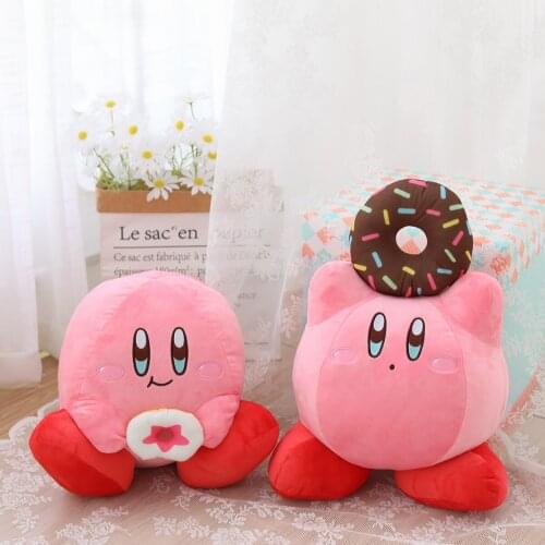 2 styles Kirby Plush Toys Game Peripheral Cute Stuffed doll Donuts Series Sofa Cushion kawaii room Decor gift for girlfriend