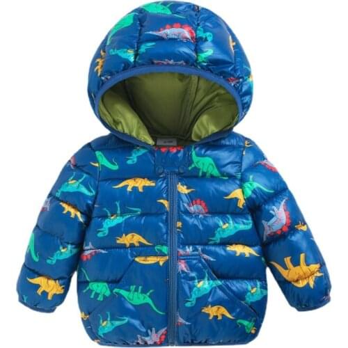 2021 Winter Down Jacket for Boys Real Dinosaur Thick Warm Baby Boys Outerwear Coat 6M 9M 12M-5Years Kids Infant Boys Parka