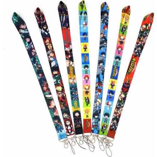 Anime My Hero Academia Cartoons Neck Strap Lanyards for Keys Mobile Phone Strap Badge Holder Rope KeyChains Cosplay Gift New