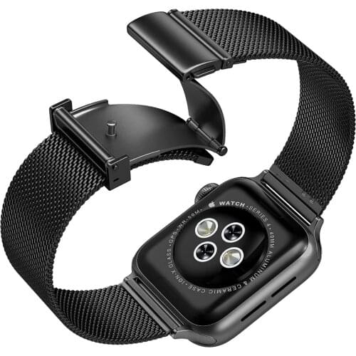 Mesh strap for Apple watch SE 44mm 40mm Stainless Steel Milanese loop for iwatch SE 6 5 4 3 42mm 38mm band women men wriststrap